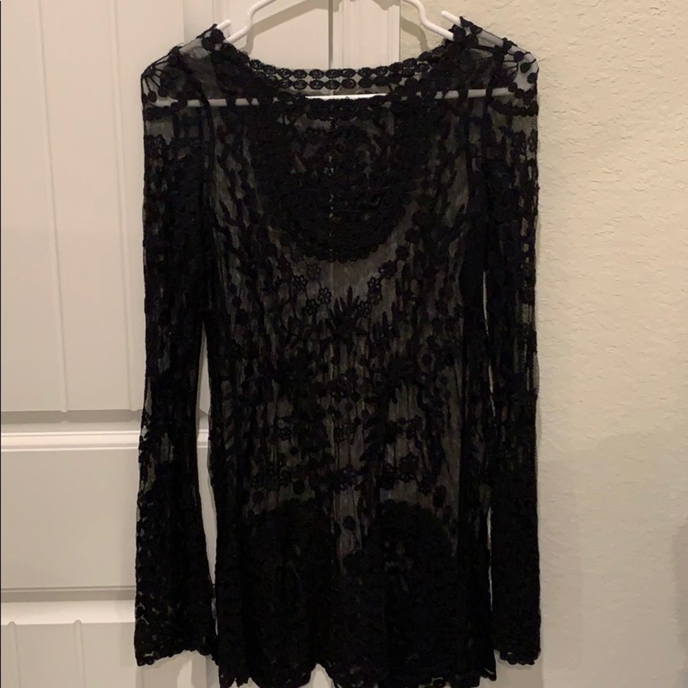 Sheer lace cover up